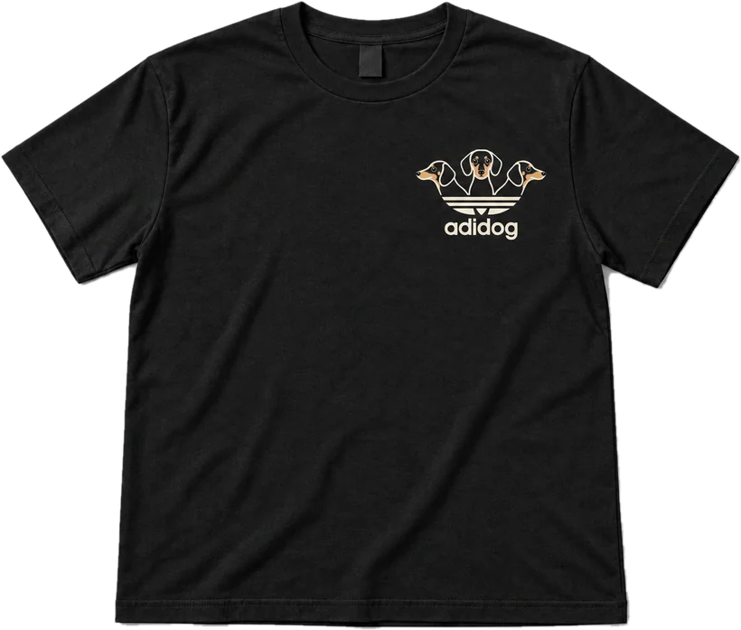 Camisola preta com a estampa “ADIDOG PEQUENO”